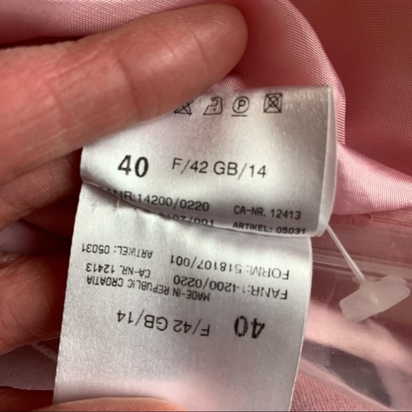 BASLER Horst Basler Fitted Pink Velvet Blazer - Picture 5 of 13